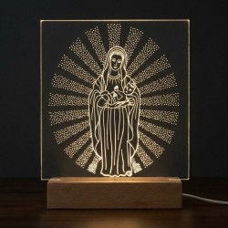 Lámpara Led Virgen Cuidando Bebé